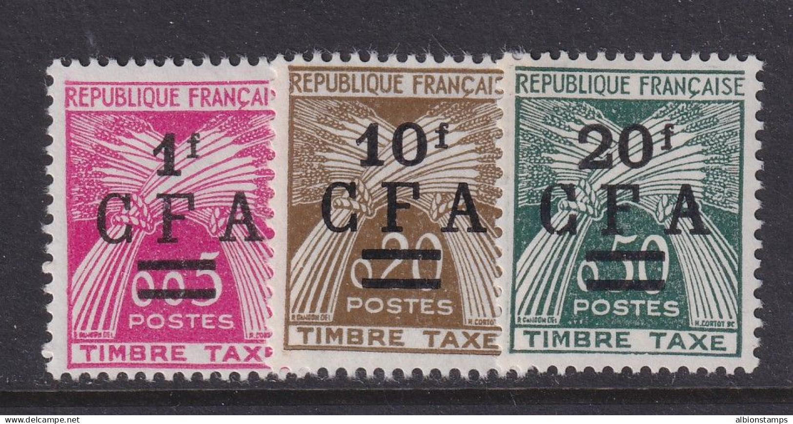 Reunion, Scott J46-J48 (Yvert TT45-TT47), MLH - Timbres-taxe