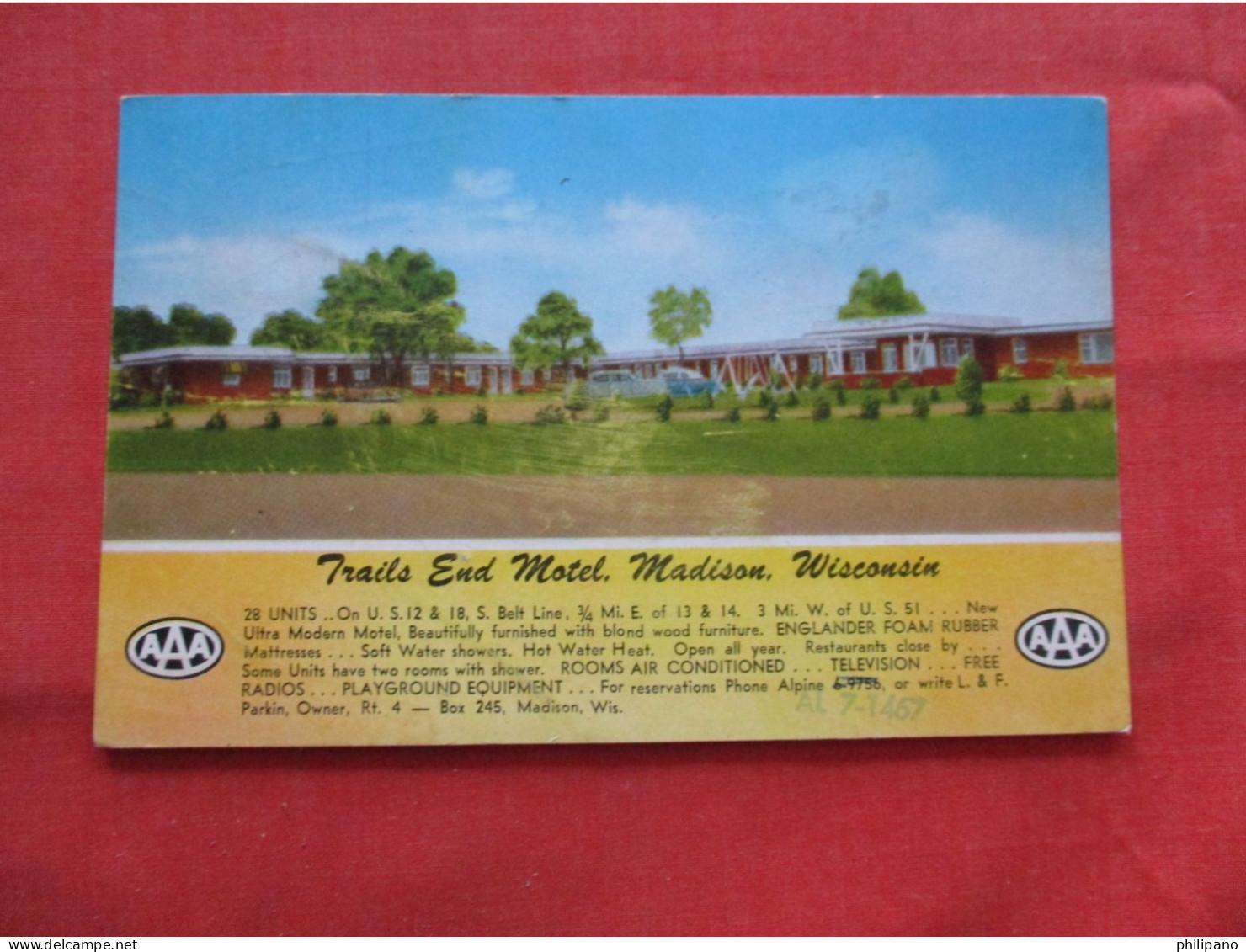 Trails End Motel.  Madison  Wisconsin > Madison    Ref 6221 - Madison