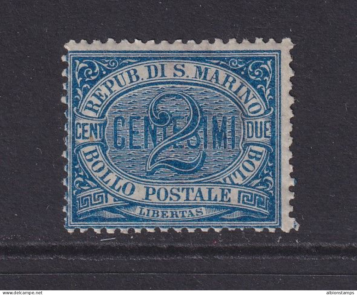 San Marino, Scott 2, MHR - Unused Stamps