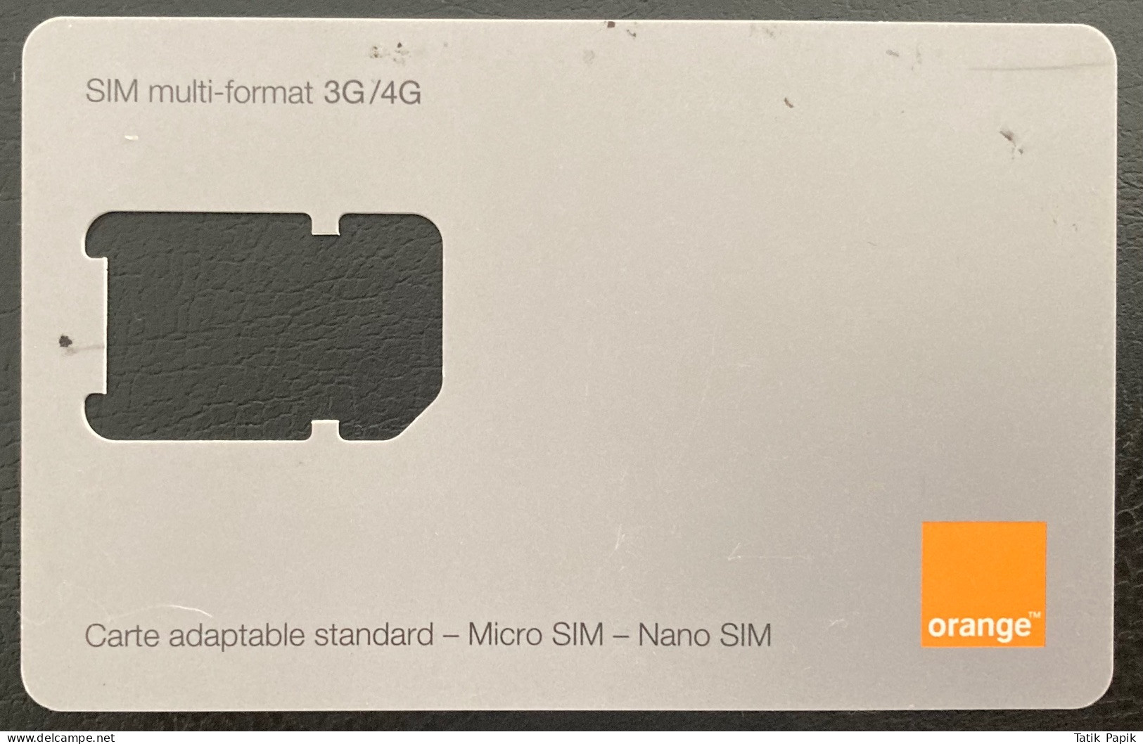 Tunisie Tunisia Orange Telecom GSM  Nano SIM Card Used Logo 3G 4G 5G - Tunisia