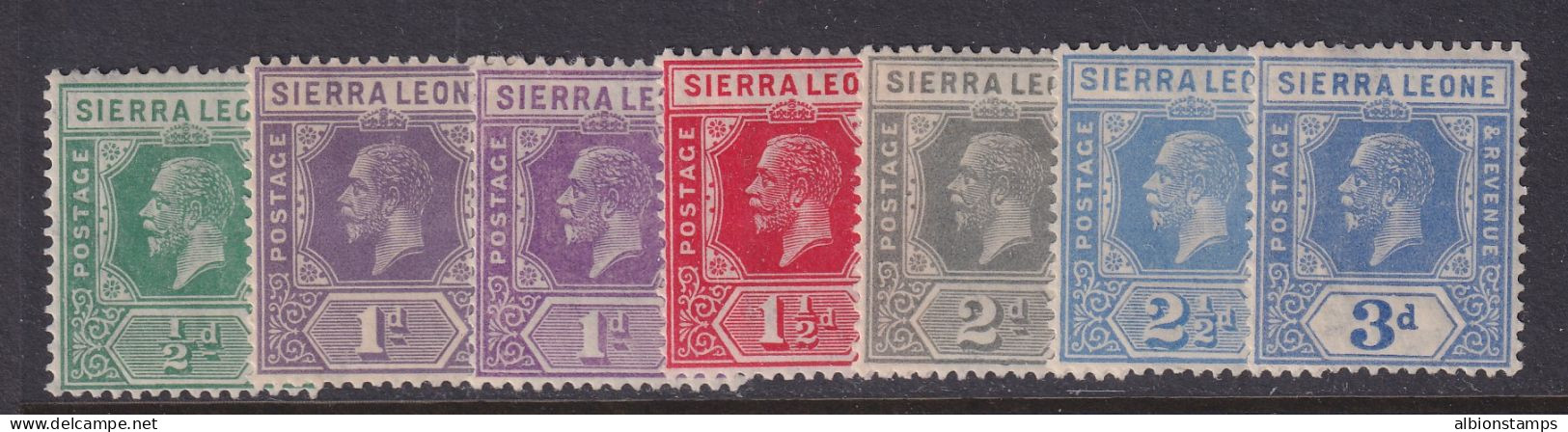 Sierra Leone, Scott 122-127, 123a (SG 131-136, 132a), MLH/HR - Sierra Leone (...-1960)