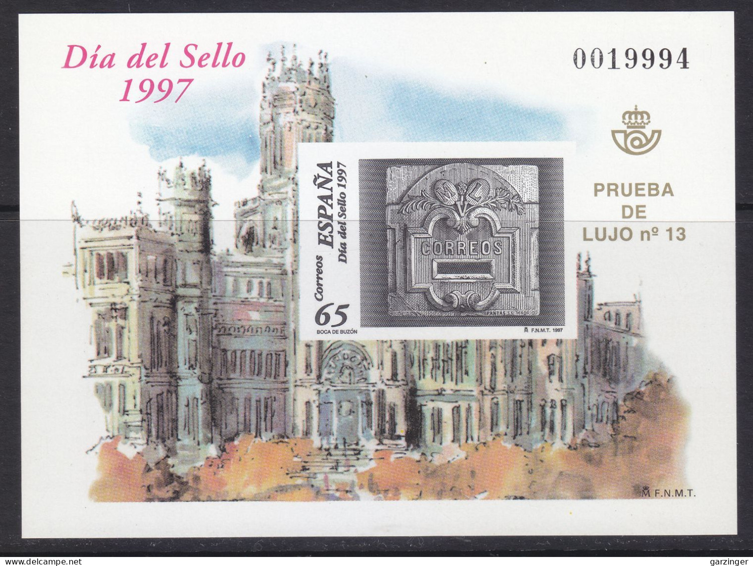 1997 PRUEBAS OFICIALES EDIFIL 62. NUEVO **/MNH. VALOR CATALOGO 35€. - Herdenkingsblaadjes