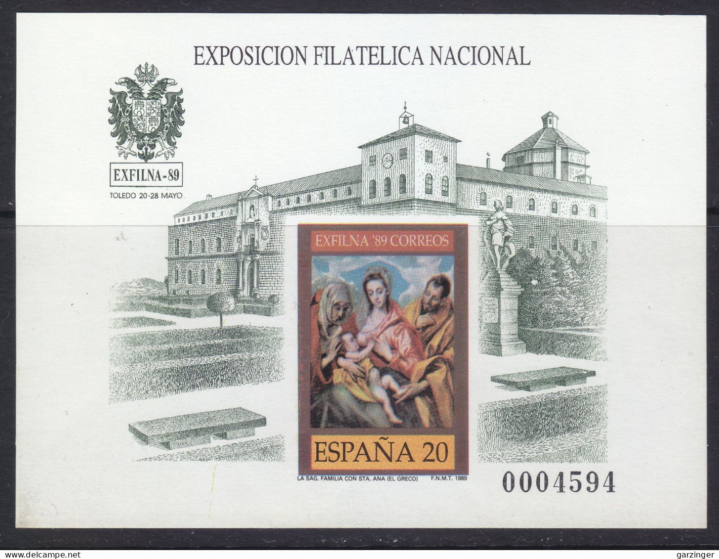 1989 PRUEBAS OFICIALES EDIFIL 19. NUEVO **/MNH. VALOR CATALOGO 51€. - Commemorative Panes