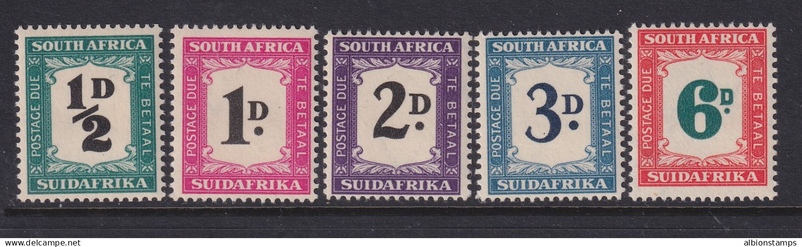 South Africa, Scott J34-J38 (SG D34-D38), MNH - Postage Due
