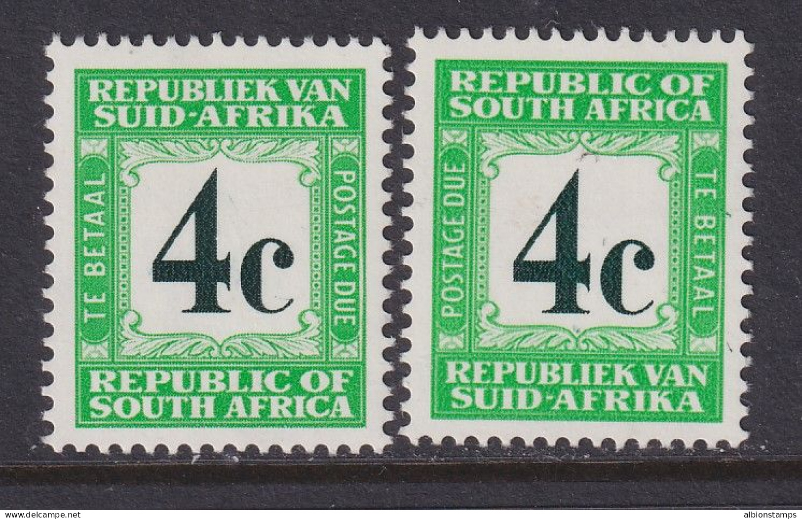 South Africa, Scott J63, J69 (SG D62b, D64), MLH - Postage Due