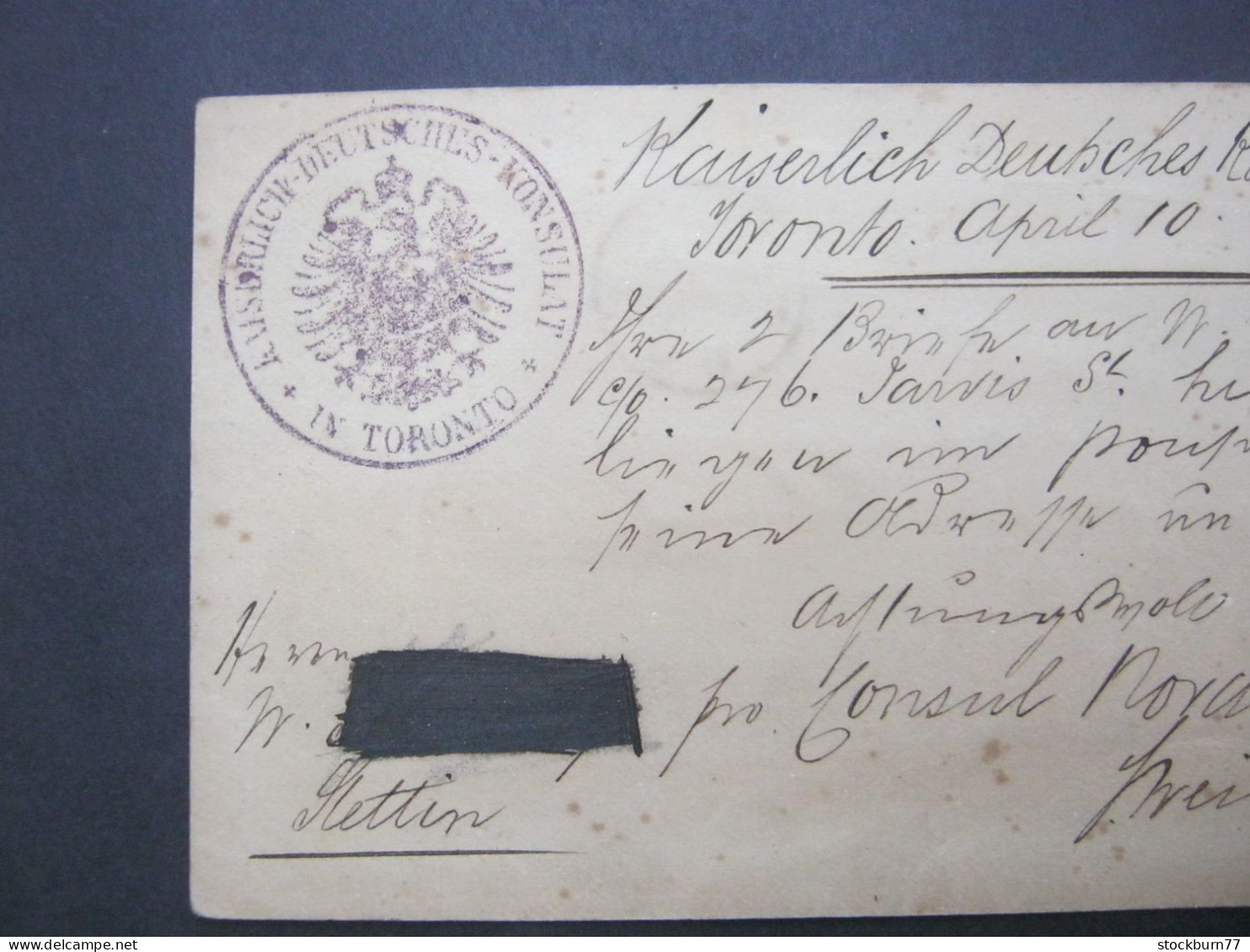 CANADA ,  2 Cent Ganzsache  Nach Deutschland Verschickt , Abs.: Dt. Konsulat In Toronto 1893 - Brieven En Documenten