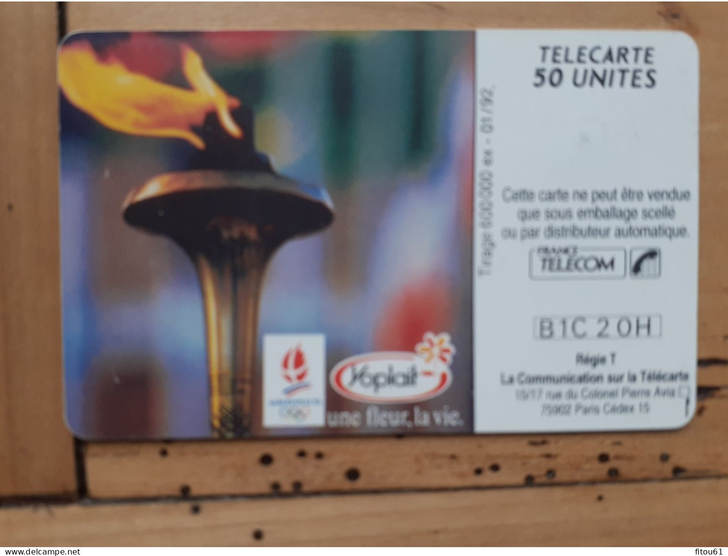 TELECARTE FRANCE TELECOM  YOPLAIT  ALBERTVILLE 1992 - Olympische Spelen