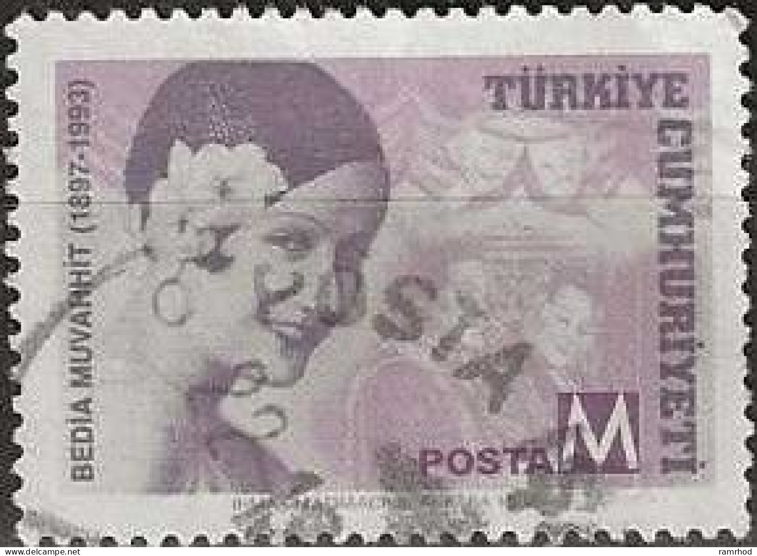 TURKEY 1998 Death Anniversaries - (M) - Bedia Muvahhit (actress, Fifth Anniversary). FU - Used Stamps