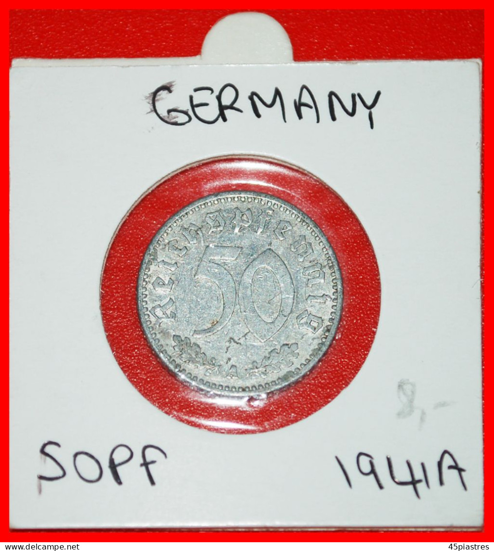 * SWASTIKA 1939-1944: GERMANY  50 PFENNIGS 1941A! THIRD REICH 1933-1945! IN HOLDER! · LOW START · NO RESERVE! - 50 Reichspfennig