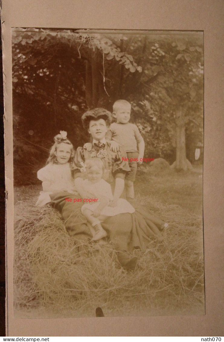 Photo 1890's Famille Mère Enfant Femme élégante France Tirage Albuminé Albumen Print Vintage - Antiche (ante 1900)