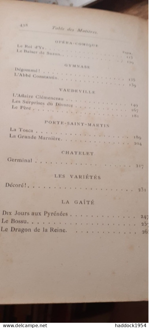 PARIS Sur Scène Saison Dramatique De 1888 GUY DE SAINT-MOR Ernest Kolb 1888 - Parigi