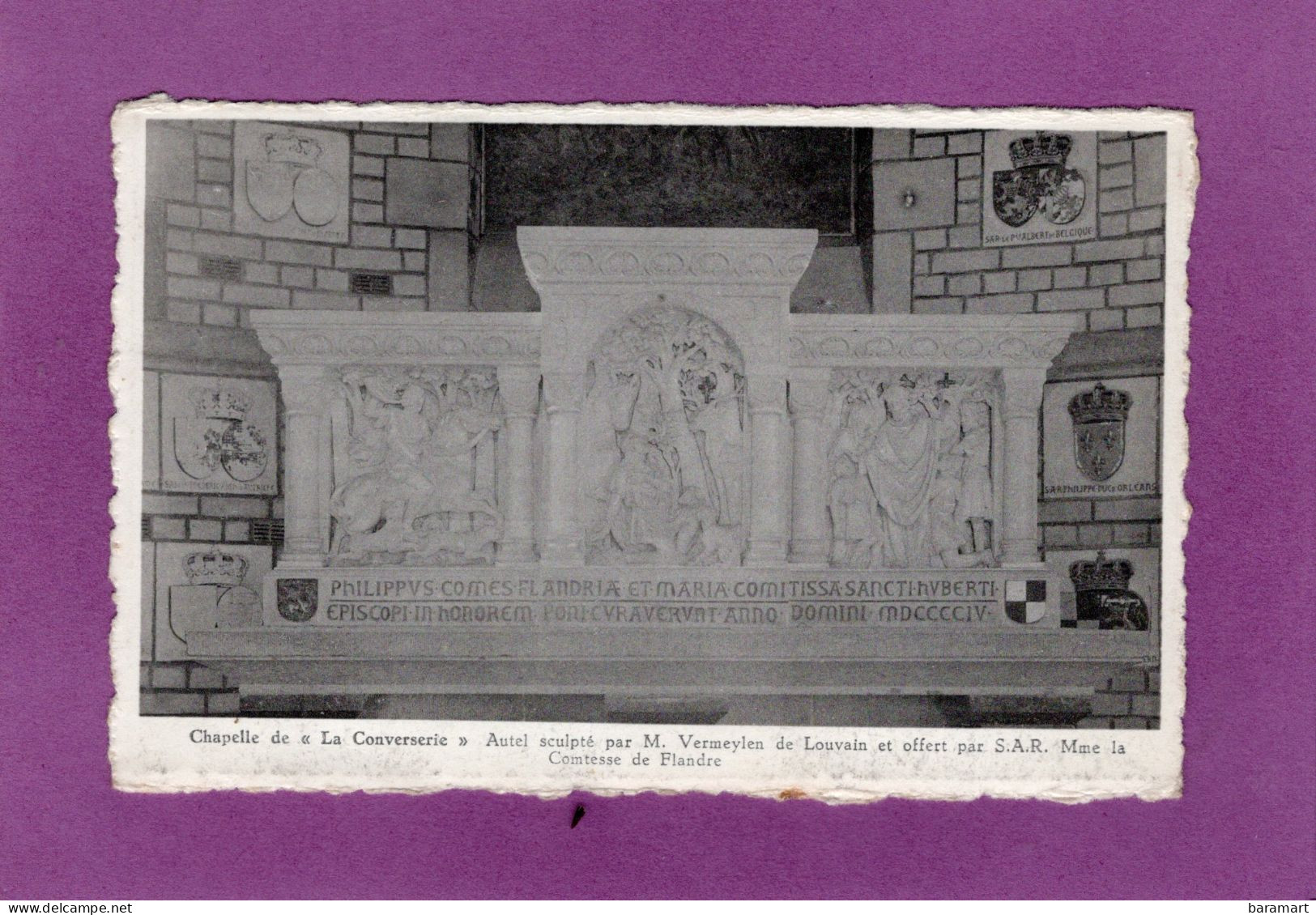 TENNEVILLE  La Converserie  Autel Sculpté Par M. Vermeylen De Louvain Et Offert Par S.A.R. Mme La Comtesse De Flandre - Tenneville