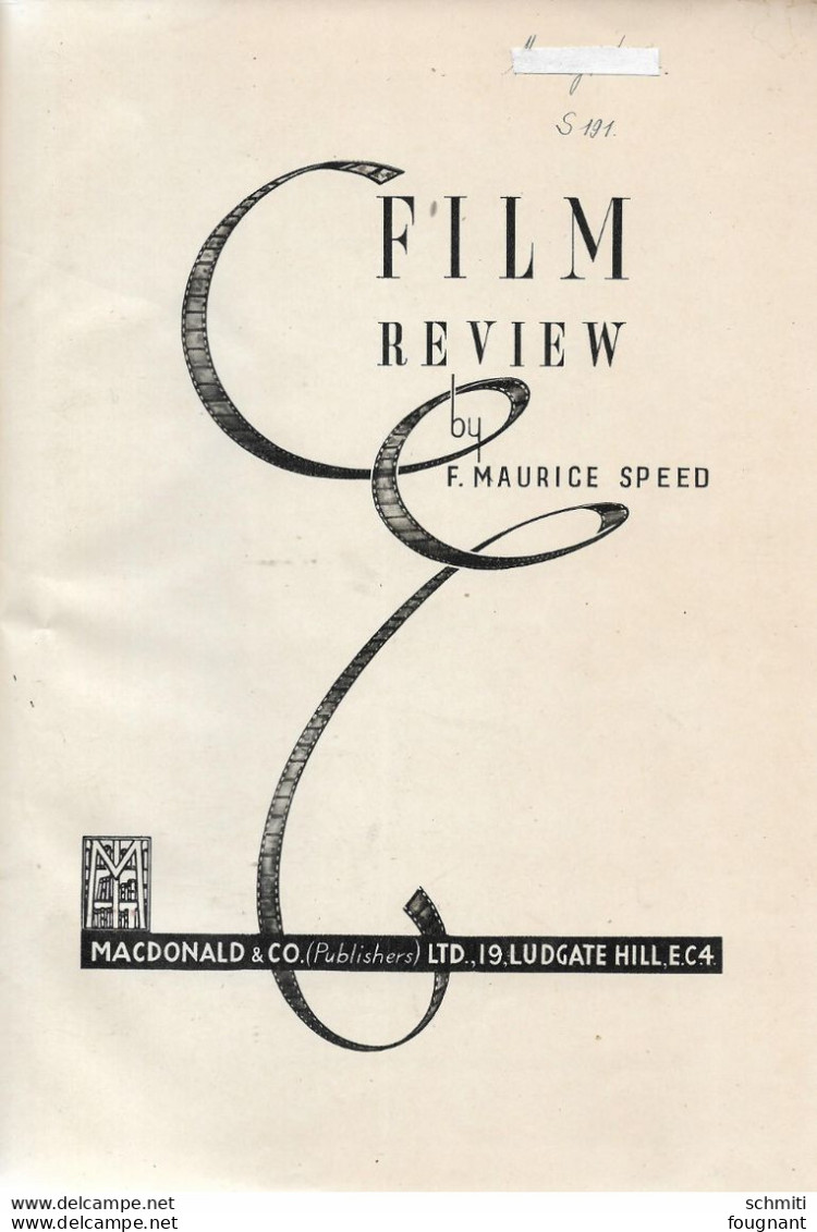 -Film Revieuw By F. Maurice Speed-1947,first YearR.Montgomery,,Fritz Lang ,Gary Cooper,Lily Palmer Manson;John - 1900-1949