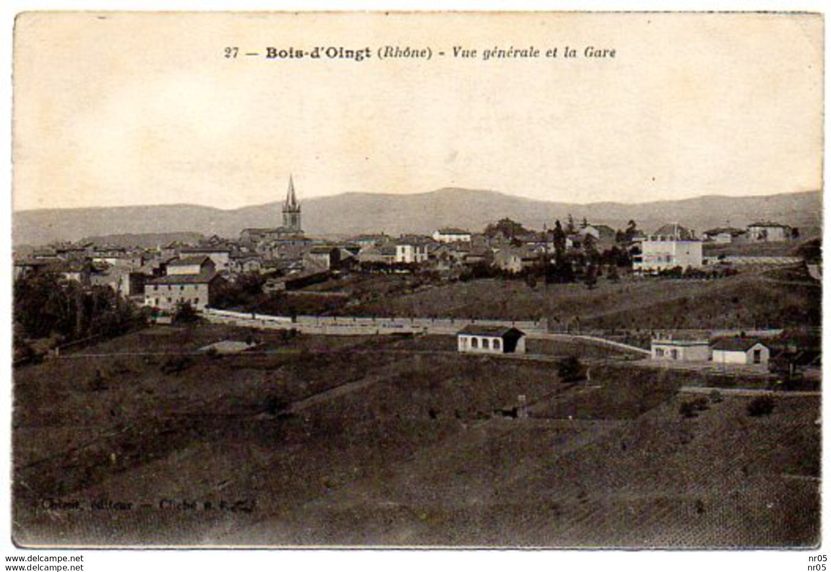 69 - Le BOIS D'OINGT - Vue Générale Et La Gare     ( Rhone ) - Le Bois D'Oingt