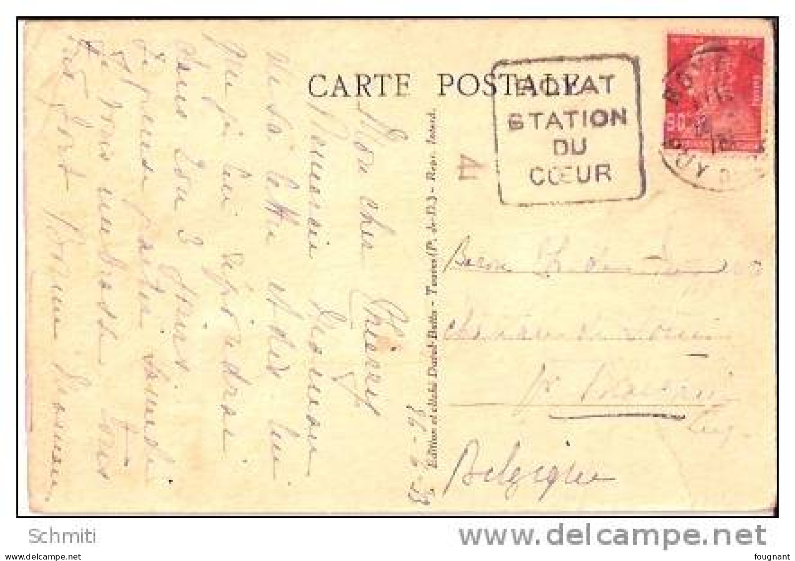 PH: Cachet Maghin "Royat Station Du Coeur"-timbre 90c. Marcelin Berthelot - Lettres & Documents