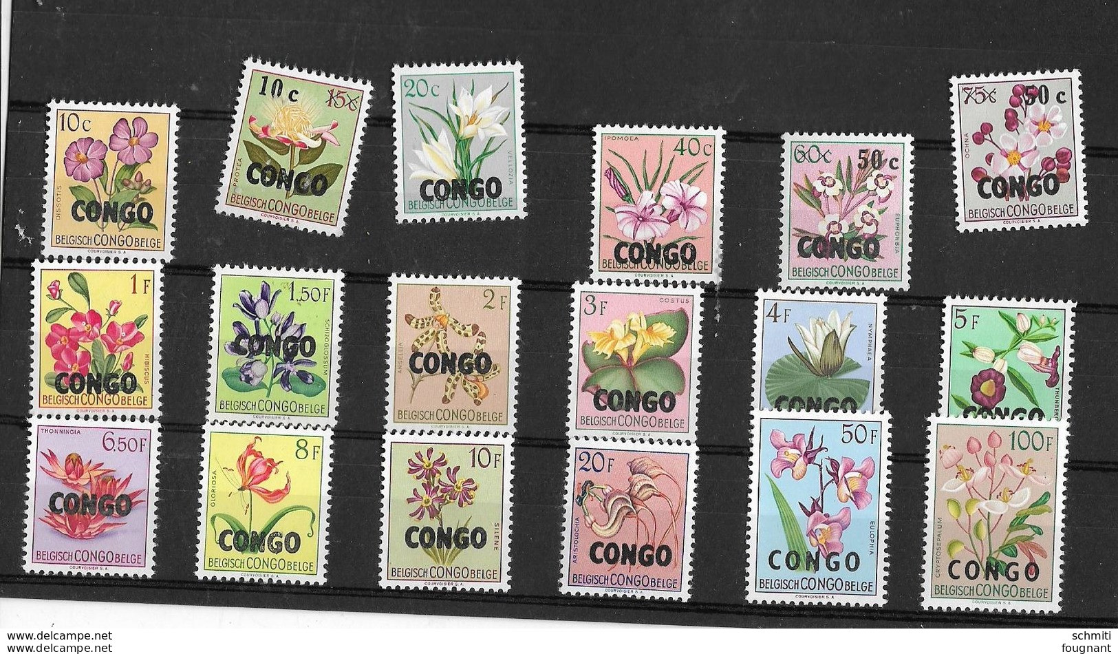 CONGO,Belghisch,Belge-Série N° 382/99, Neufs-3 Avec Nouvelles Valeur En Surcharge(le15c.+60 - Unused Stamps