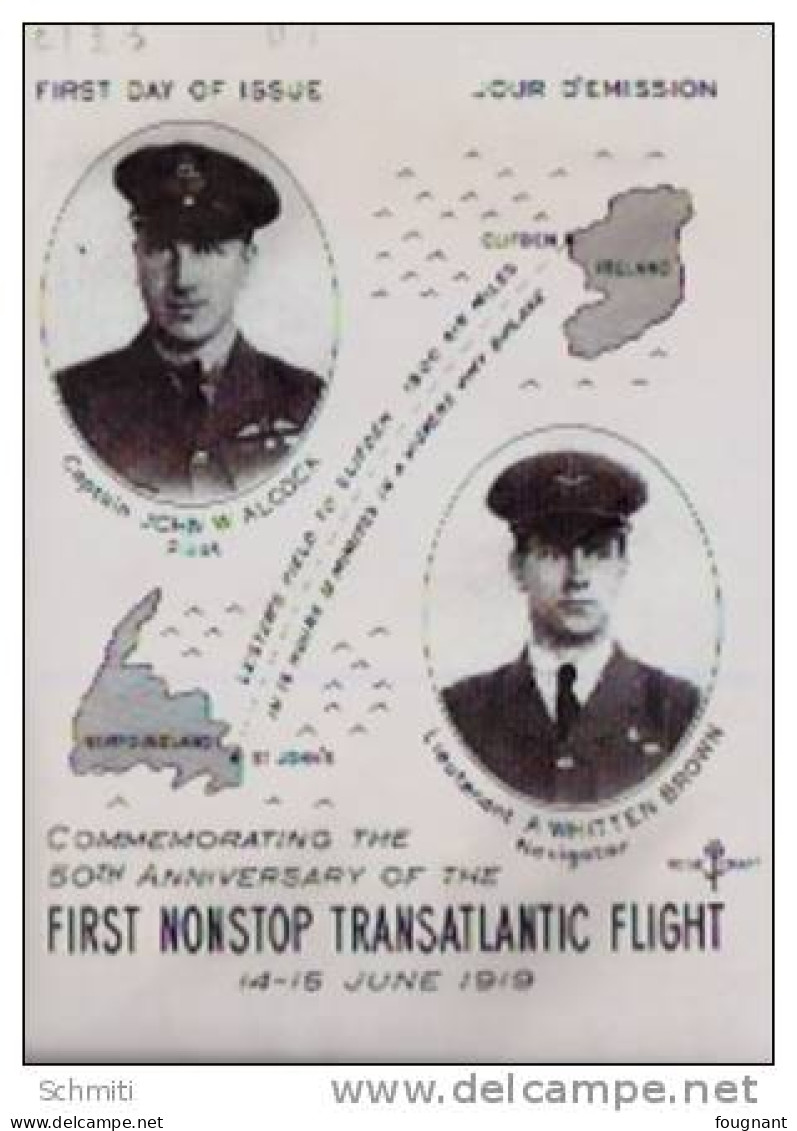 First Nonstop Transatlantic Flight-Ottawa ,Ontario Le 13/06/1969,photo Capt.J Walcott  Et Navigateur - Eerste Vluchten