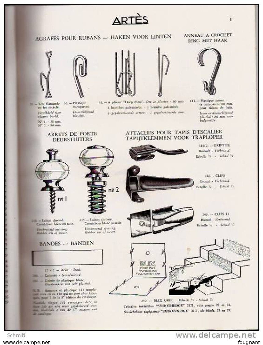 Catalogue ARTES; Quincaillerie-supplément 1959-29 Pages-(21cm.26 Cm - Drogisterij & Parfum