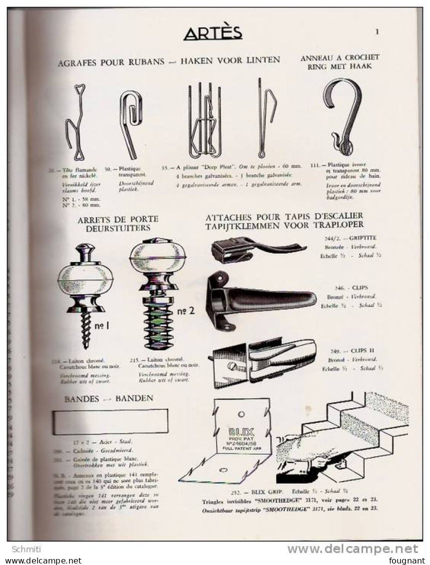Catalogue ARTES; Quincaillerie-supplément 1959-29 Pages-(21cm.26 Cm - Profumeria & Drogheria