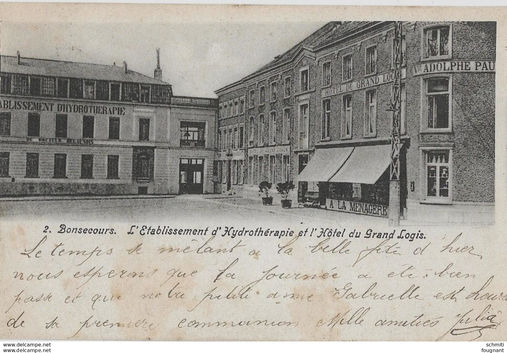 -BONSECOURS 2-L'établissement D'Hydrothérapie Et L' HOTEL Du Grand Logis + Commerce . - Hotels & Restaurants