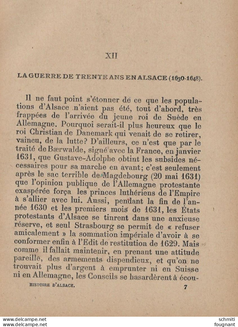 -Histoire D'ALSACE- Rod Reuss- 1925 - Ouvrage Illustré De Gravures Hors Texte - Livre Non Découpé - 462 Pages - - Alsace