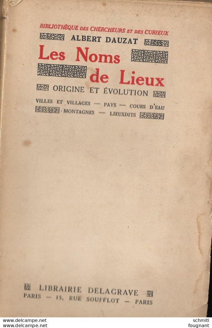 -Les Noms De Lieux ,origine Et évolution- Toute La France(villes ,villages,cours D'eau,Montagnes,Lieuxdits,- - Ohne Zuordnung