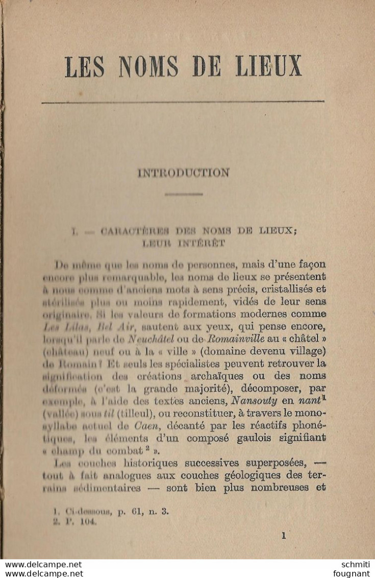 -Les Noms De Lieux ,origine Et évolution- Toute La France(villes ,villages,cours D'eau,Montagnes,Lieuxdits,- - Non Classificati