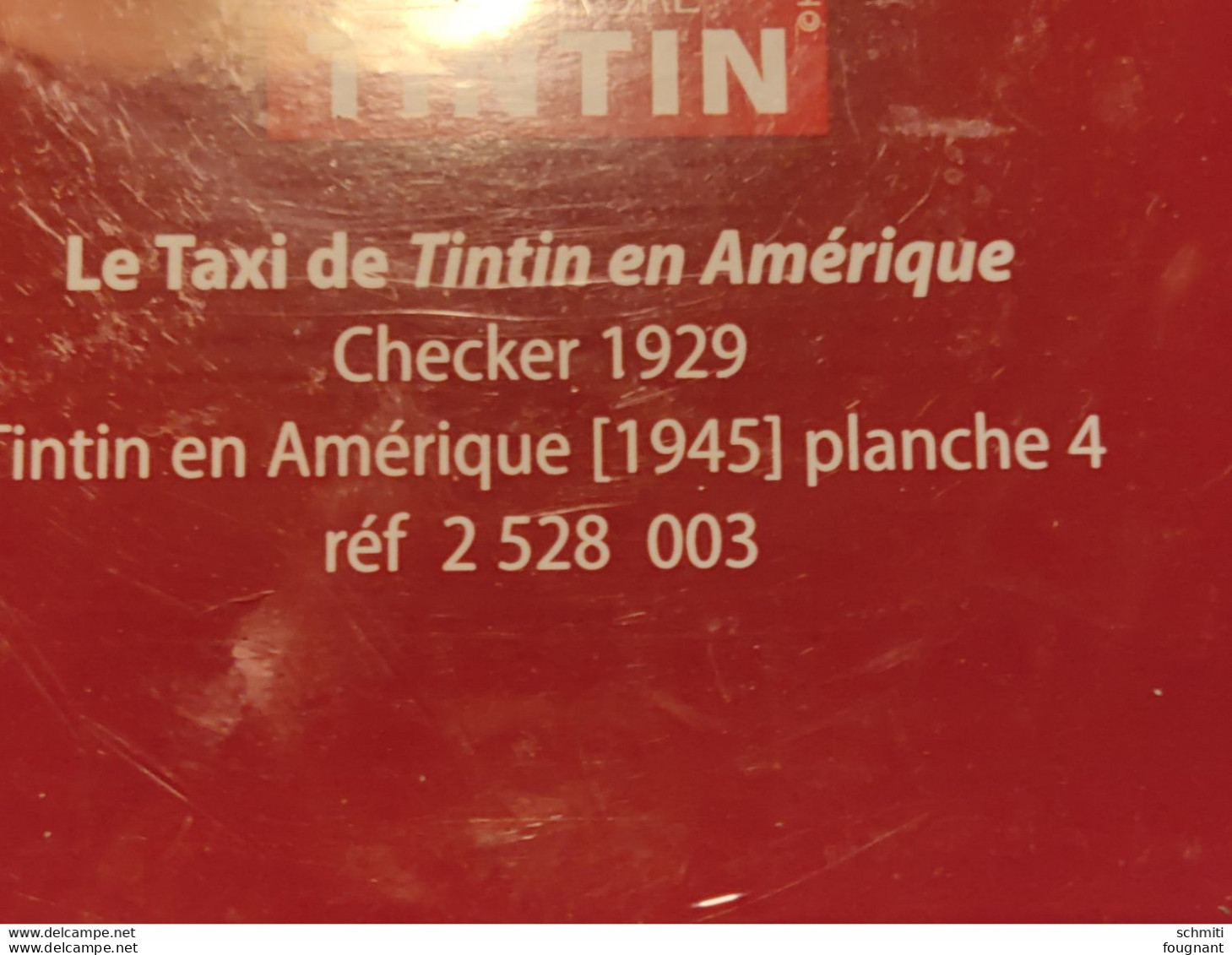 Tintin :"le Taxi De Tintin En Amérique - 1945,planche 4- Dans Son Boitier D'origine Ainsi Que Plastifié Et Sellé- - Tintin