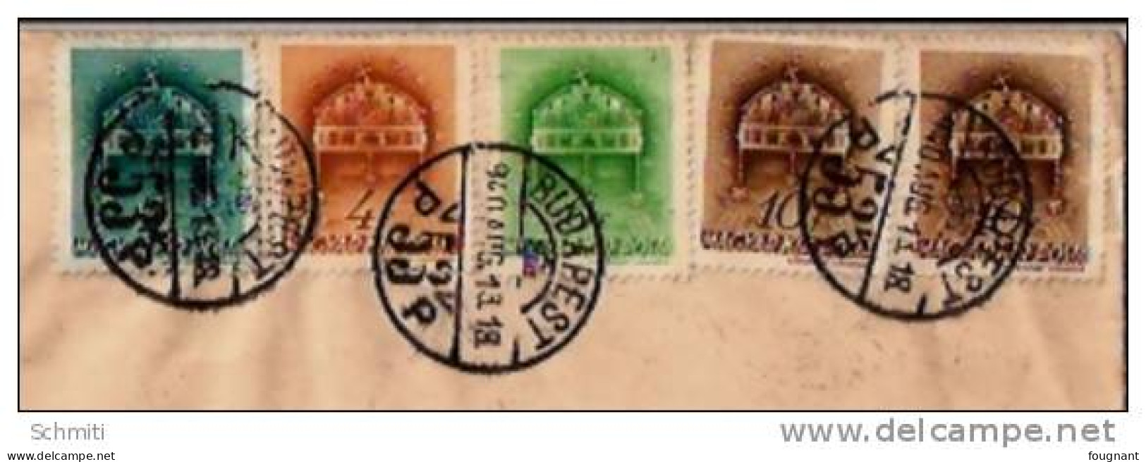 EnveloppeCENSUREE Timbres Hongrois, Vers Allemagne(Leipzig)-Cachet Budapest- - Franquicia Militar