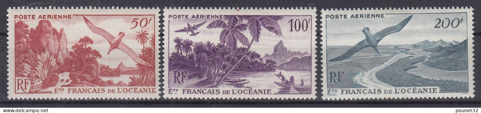 OCEANIE : POSTE AERIENNE OISEAU & AVION N° 26/28 NEUFS * GOMME AVEC CHARNIERE - Poste Aérienne