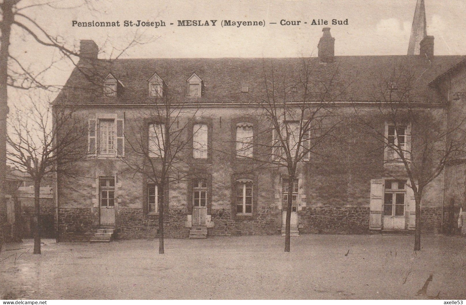 Meslay-du-Maine 53 (9147) Pensionnat St-Joseph - Cour - Aile Sud, Rare - Meslay Du Maine