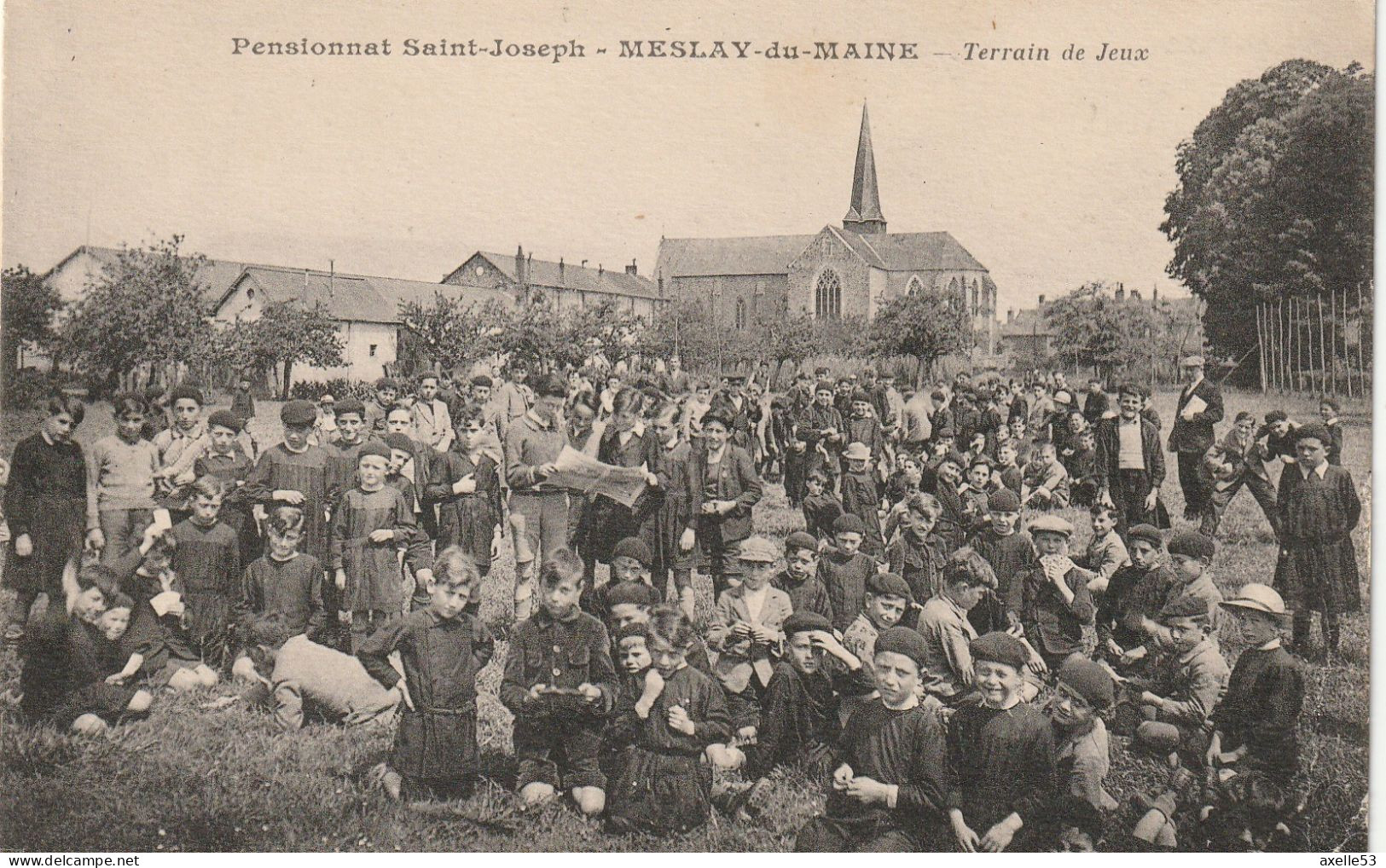 Meslay-du-Maine 53 (9151) Pensionnat Saint-Joseph - Terrain De Jeux, Rare - Meslay Du Maine