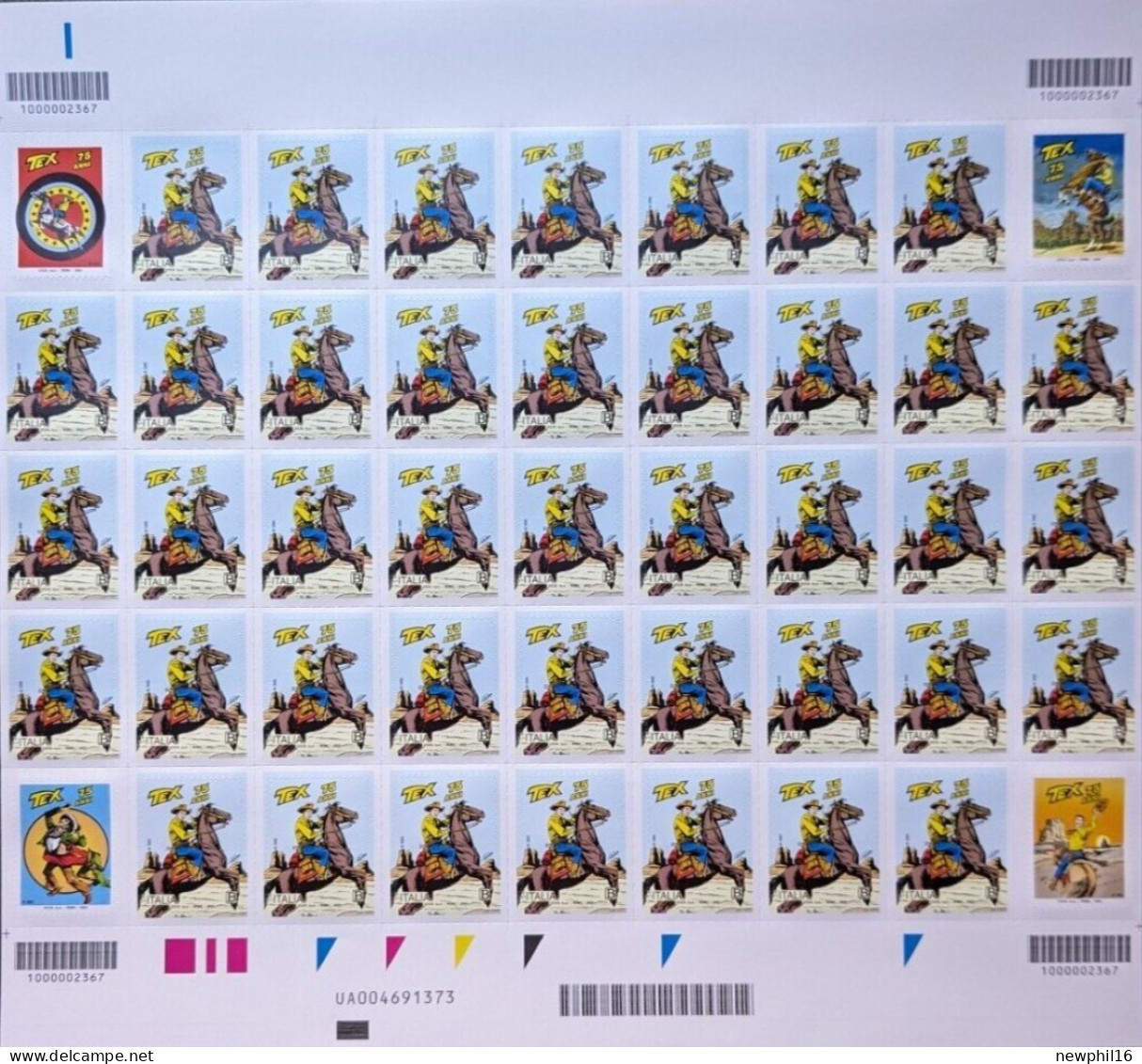 ITALIA 2023 FOGLIO FRANCOBOLLI *TEX 75 ANNI* - Full Sheets