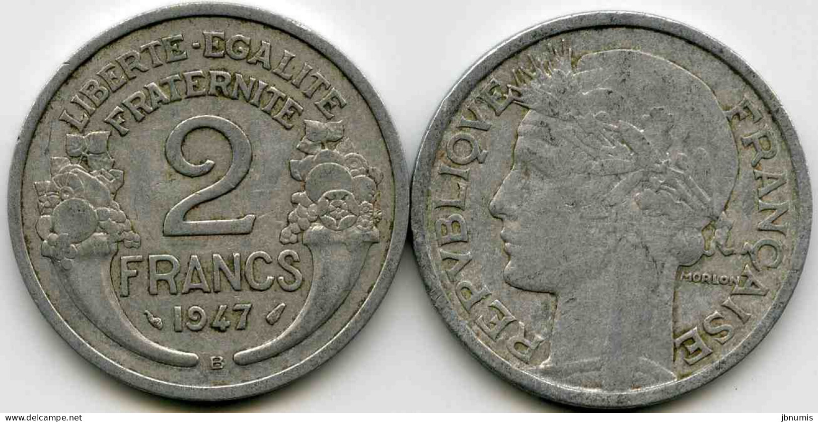 France 2 Francs 1947 B GAD 538b KM 886a.2 - 2 Francs