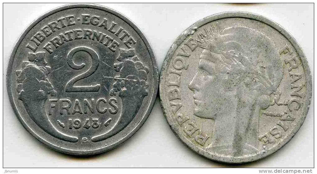 France 2 Francs 1948 B GAD 538b KM 886a.2 - 2 Francs