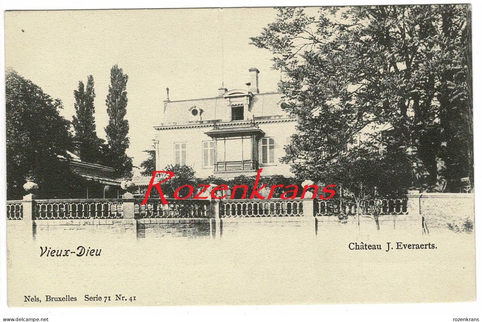 Mortsel Oude God Vieux Dieu Kasteel Chateau J. Everaerts (In Zeer Goede Staat) - Mortsel