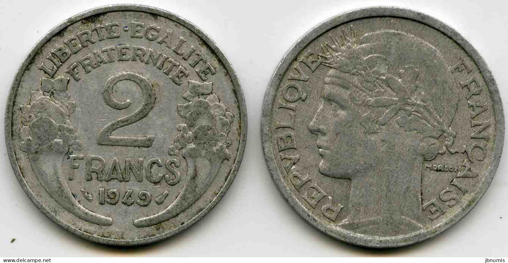 France 2 Francs 1949 GAD 538b KM 886a.1 - 2 Francs