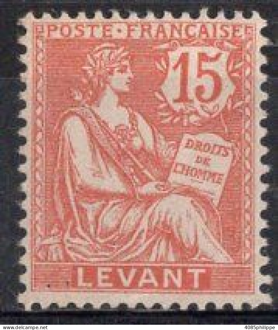 Levant  Timbre-poste N°15* Neuf TB Cote : 4,00 € - Unused Stamps