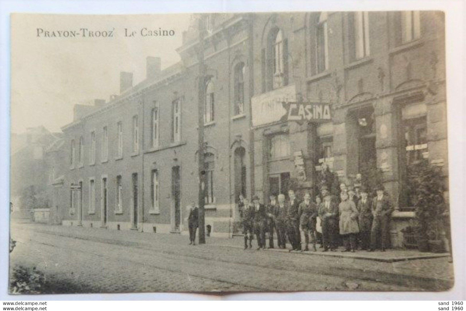 Prayon-Trooz - Le Casino - Animation Devant Le Casino - Ed: A. Pirard - Circulé: 1920 - Etat: Timbre Arraché - 2Scans - Trooz