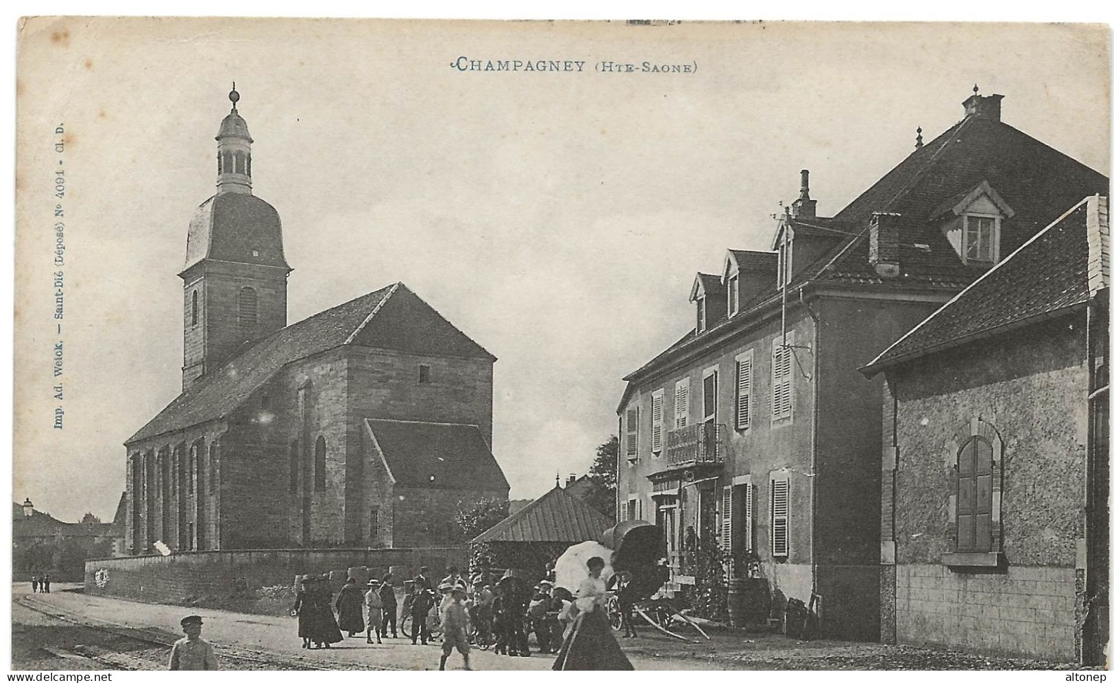 Champagney : Le Centre (Editeur Ad. Weick, Saint Dié, N°4090 - Cl. D.) - Champagney