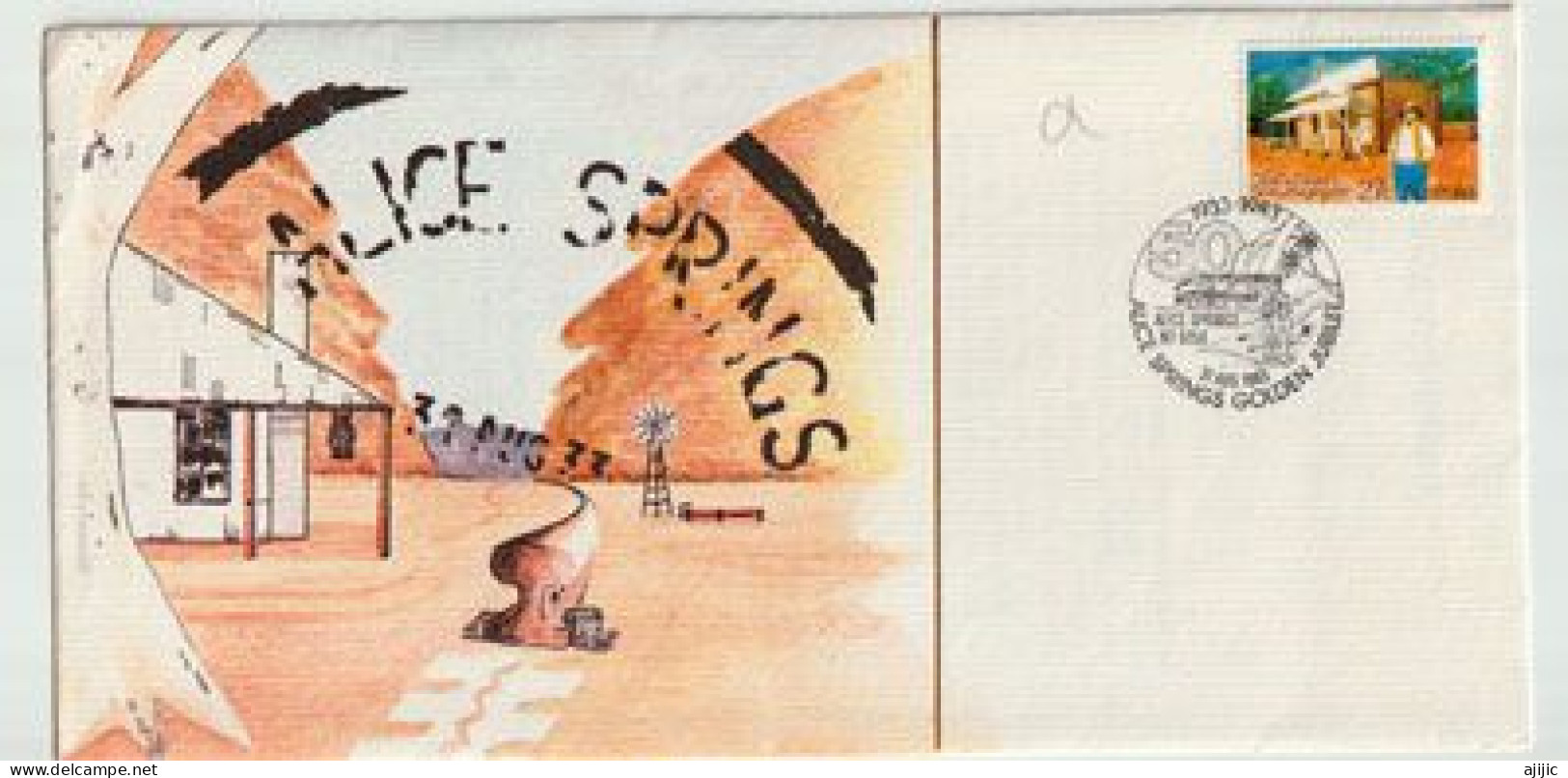 Proclamation Of Changing The Name From Stuart To Alice Springs 31 Aug.1933.Golden Jubilee, Special Cover - Plaatfouten En Curiosa