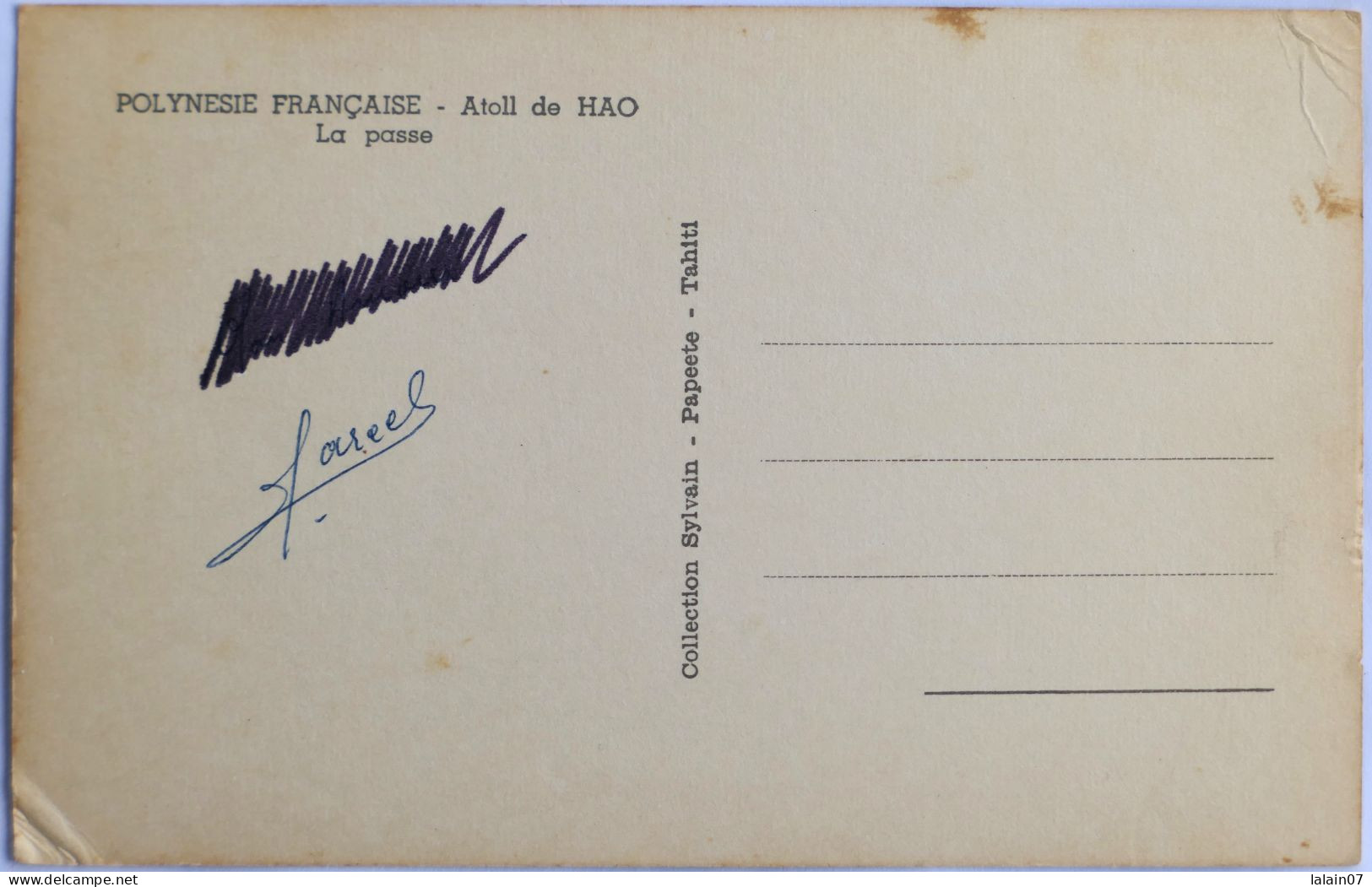 Carte Postale : Polynésie Française : Atoll De HAO Base Avancée, La Passe - Polynésie Française