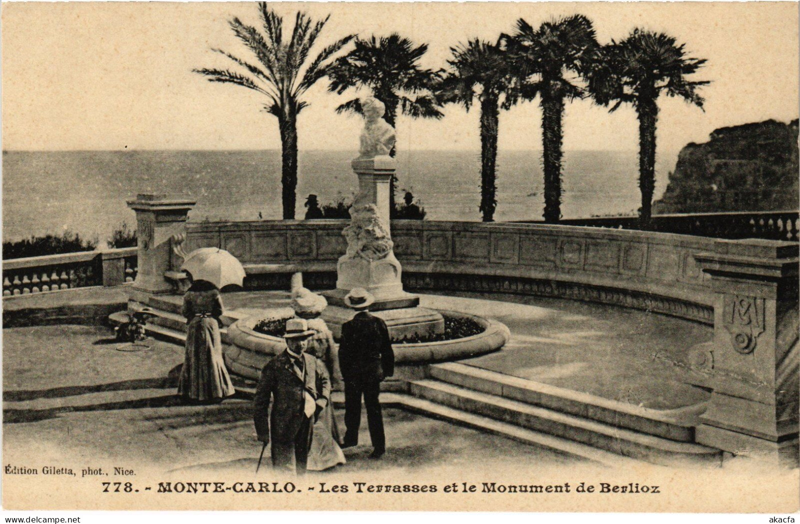 PC MONACO MONTE-CARLO LES TERRASSES MONUMENT DE BERLIOZ (a46064) - Terrassen