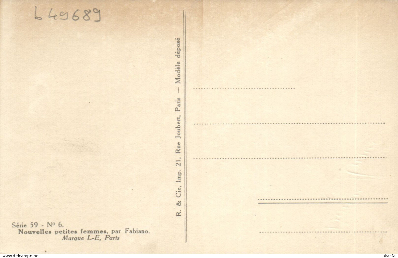 PC F. FABIANO, ARTIST SIGNED, GLAMOUR, BONNE ANNÉE, Vintage Postcard (b49689) - Fabiano