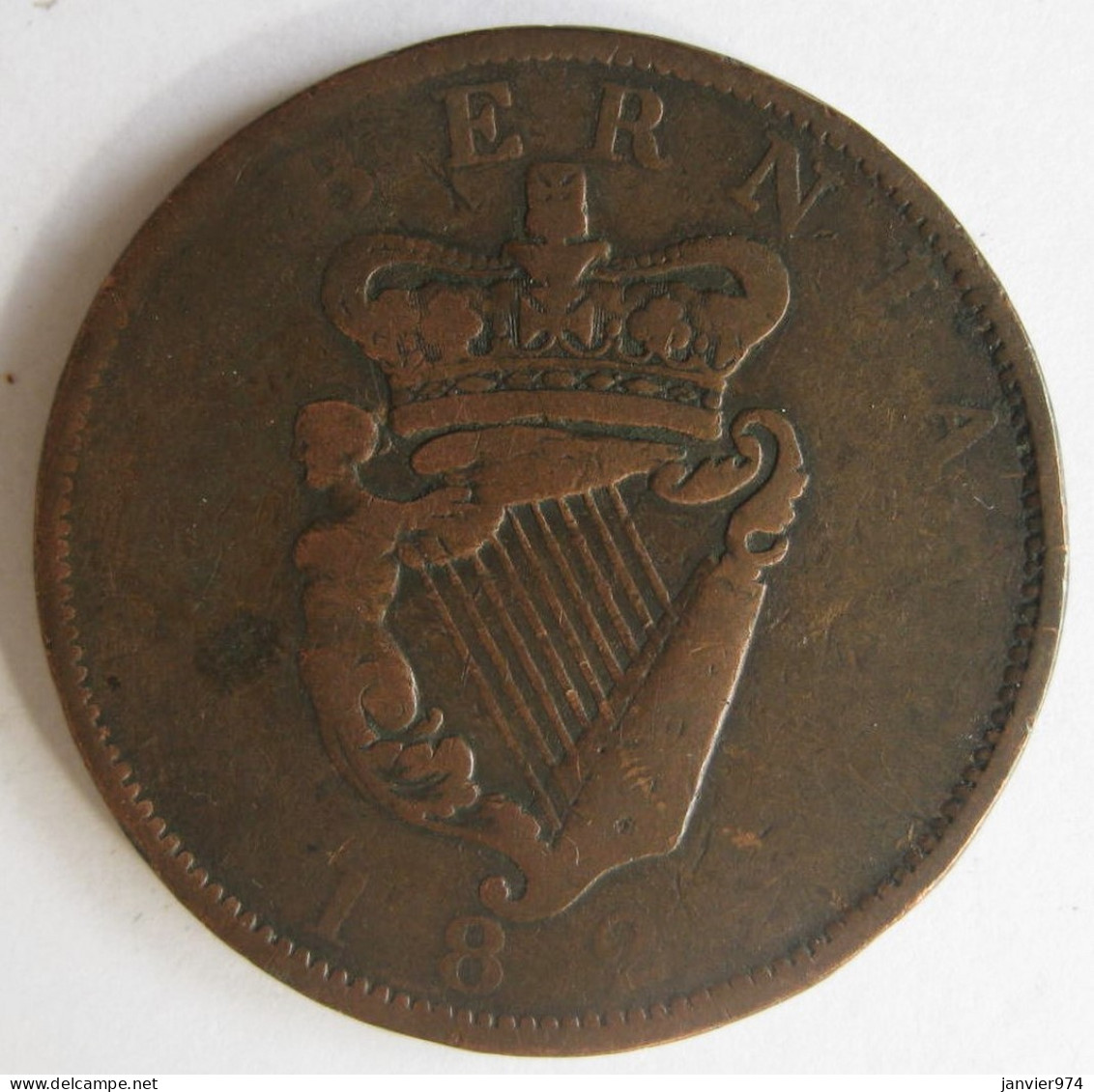 Irlande 1 Penny 1822 George IV , En Cuivre , KM# 151 - Irlande