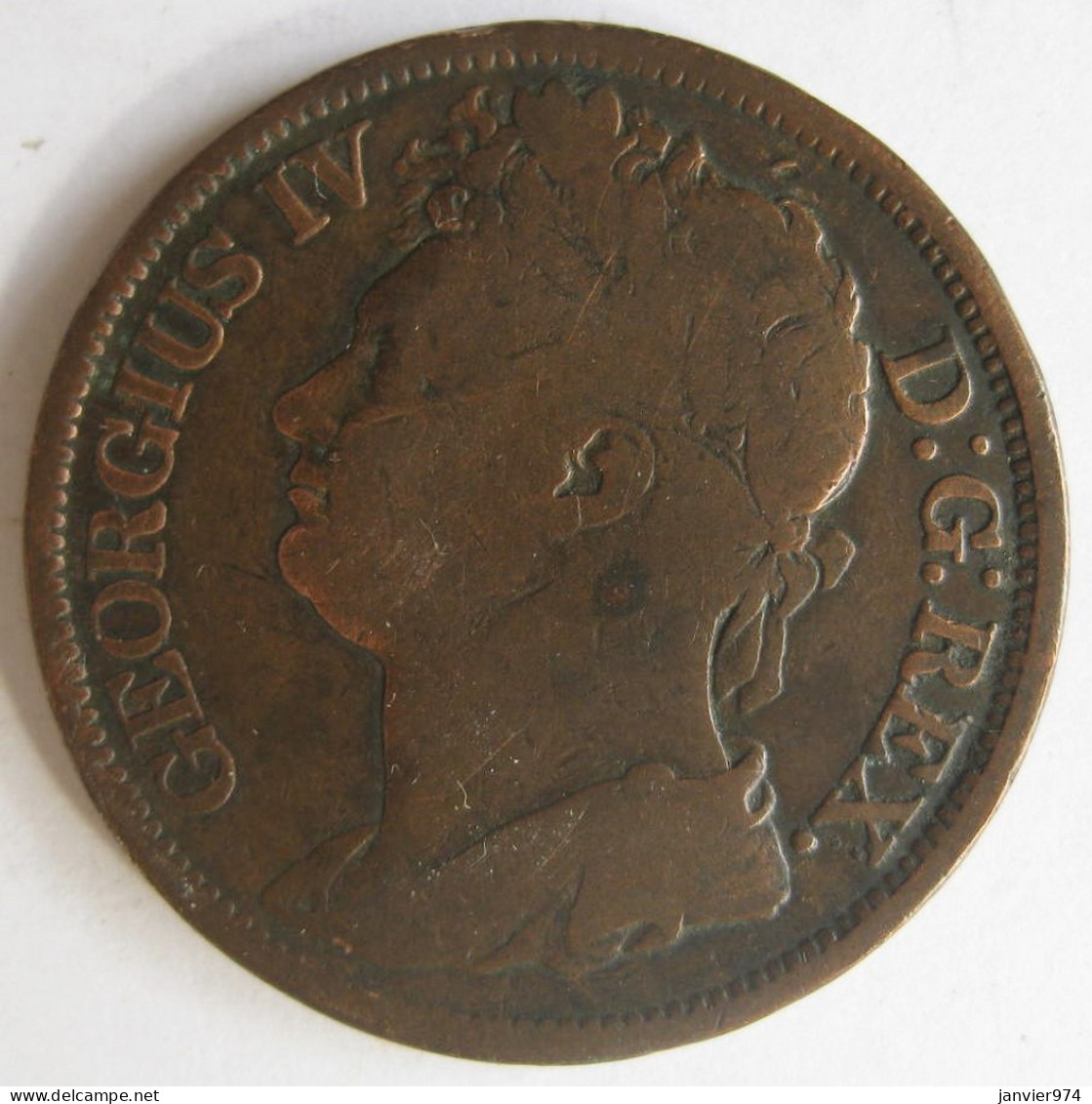 Irlande 1 Penny 1822 George IV , En Cuivre , KM# 151 - Irlande