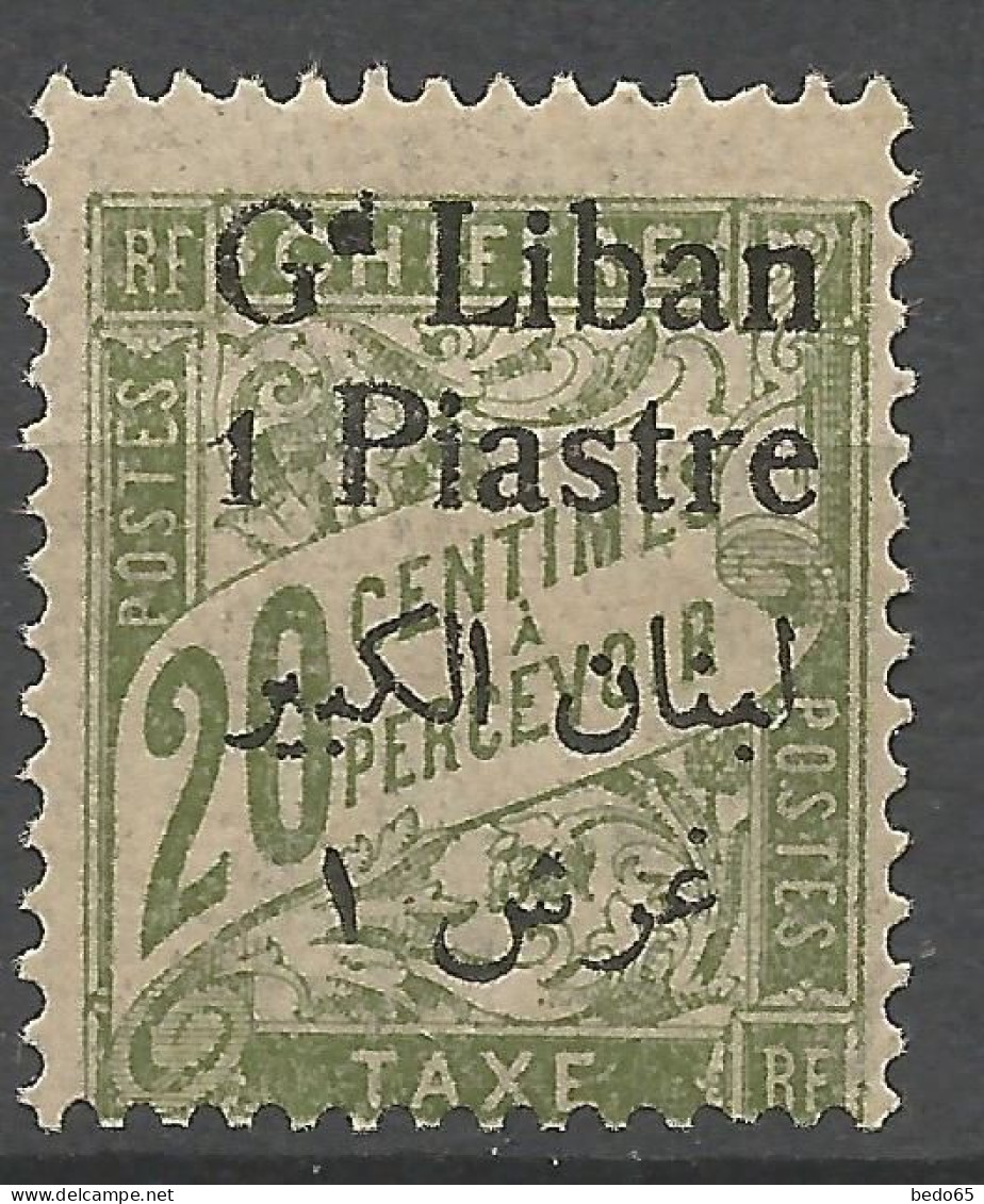 GRAND LIBAN TAXE  N° 7 Recto-verso Par Transparence NEUF*  CHARNIERE / Hinge  / MH - Timbres-taxe