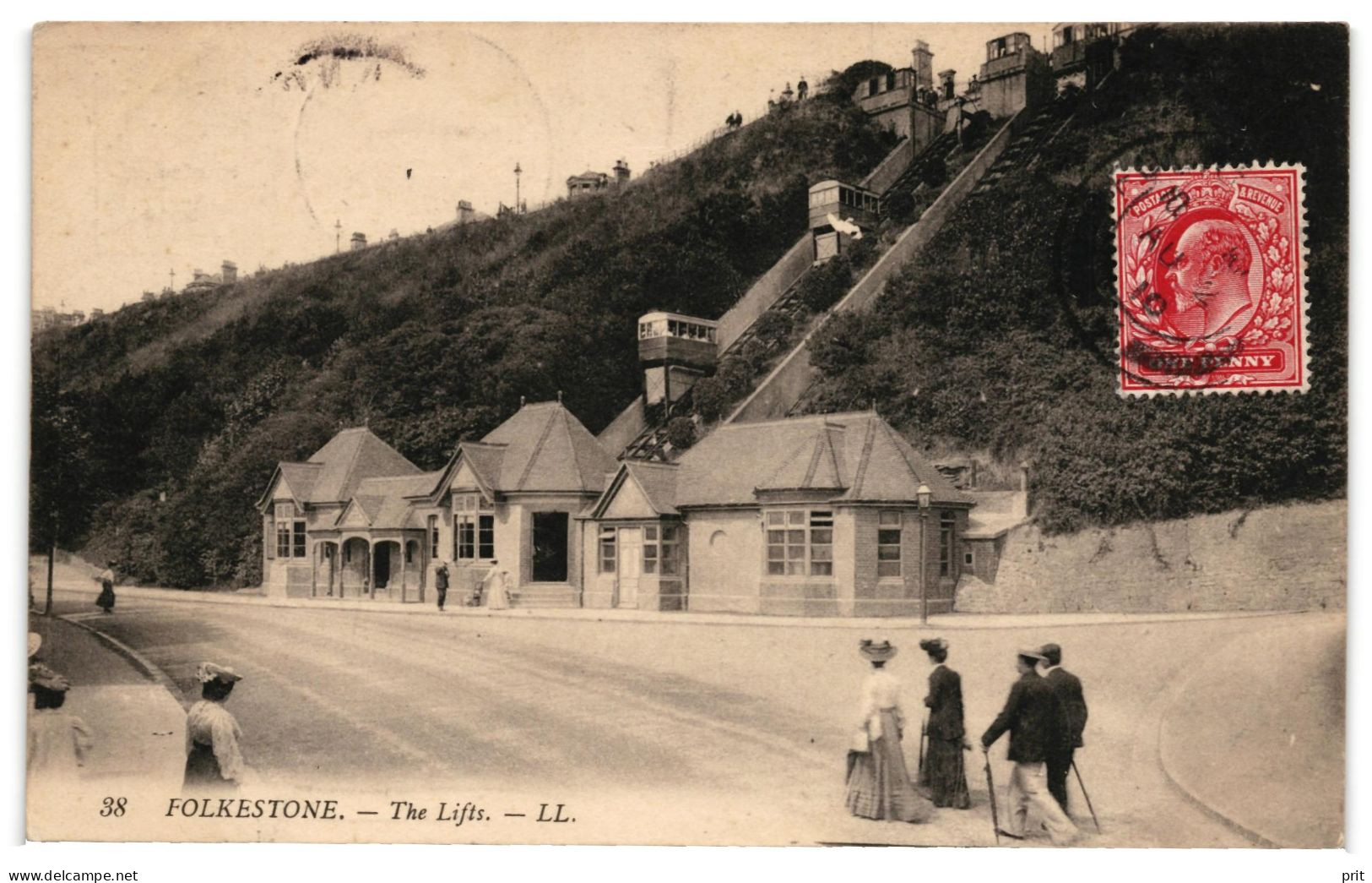 The Lifts Folkestone Kent 1910 Used Real Photo Postcard. Publisher LL Lévy Fils Et Cie, Paris - Folkestone