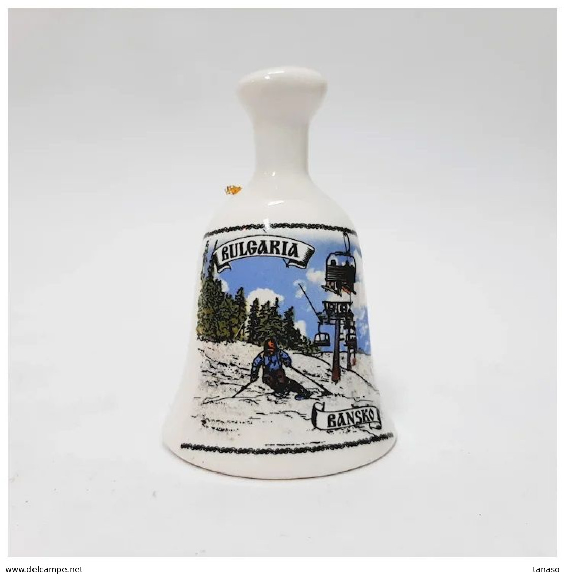 Vintage Decorative Porcelain Bell 4.2.28 - Sonstige & Ohne Zuordnung