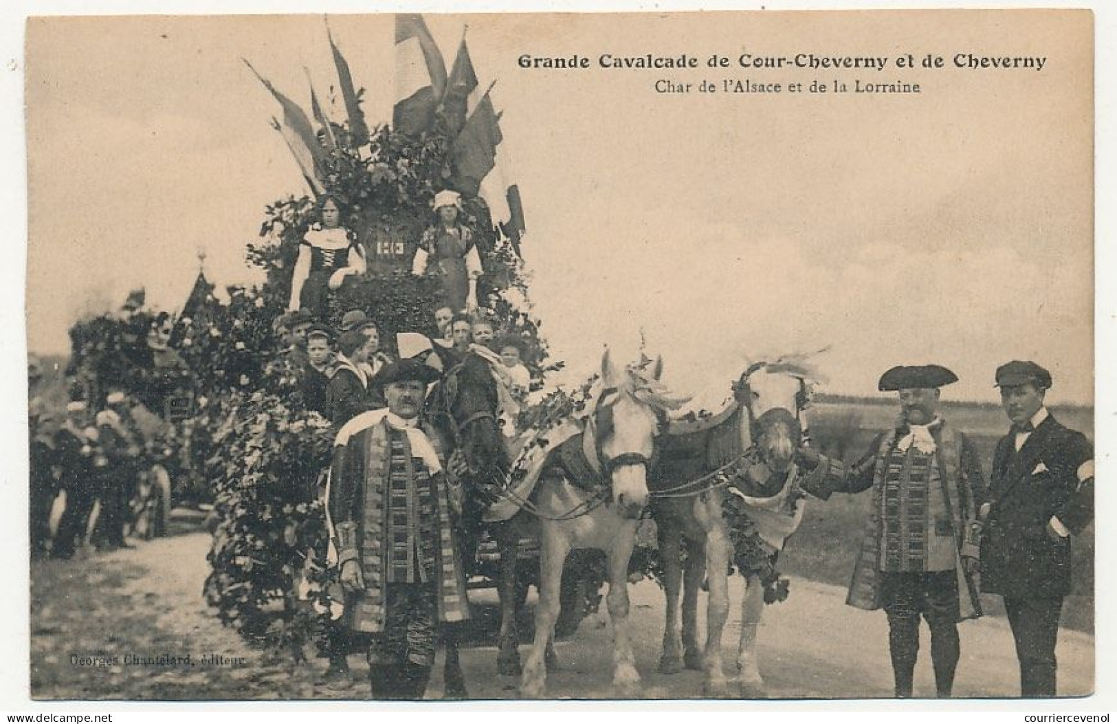 CPA - COUR-CHEVERNY (Loir Et Cher) - Grande Cavalcade ... Char De L'Alsace Et De La Lorraine - Cheverny